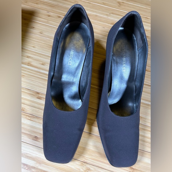 Sesto Meucci Brown Heels Size 10 Used - Picture 3 of 16